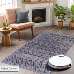 Machine Washable Rug RW1801 – DARK GRAY Soft Chenille