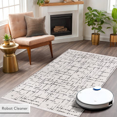 Machine Washable Rug NT201 – WHITE Soft Chenille