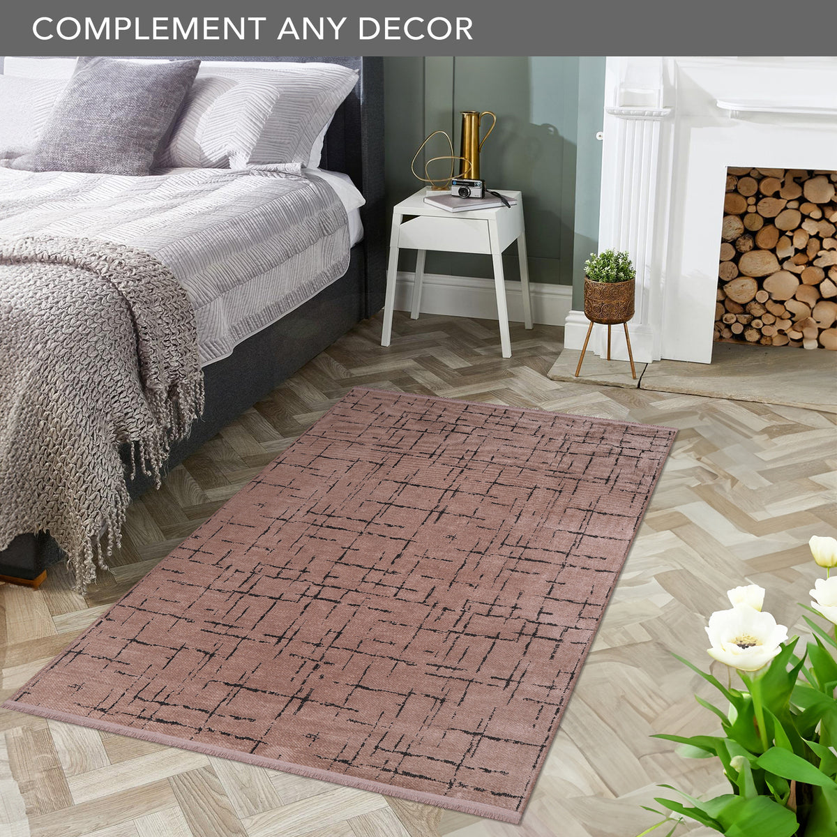 Machine Washable Rug NT201 – BROWN Soft Chenille