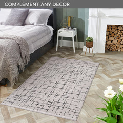 Machine Washable Rug NT201 – WHITE Soft Chenille