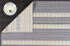 Rugs Depot Cotton Living Room - Washable Rug - Area Rug - Non-Slip Rugs Carpet - 100% Cotton - Vintage Rug for Living Room Bedroom Kitchen - Kid and Pet Friendly Rug - Boho Rug (GREY RUG, 80X150 CM)