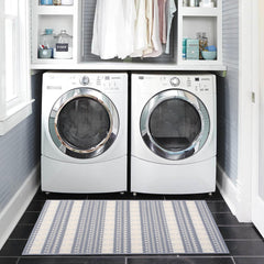 Rugs Depot Cotton Living Room - Washable Rug - Area Rug - Non-Slip Rugs Carpet - 100% Cotton - Vintage Rug for Living Room Bedroom Kitchen - Kid and Pet Friendly Rug - Boho Rug (GREY RUG, 80X150 CM)