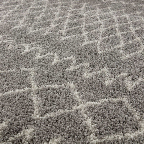 Moroccan Grey Shaggy Rug | 910