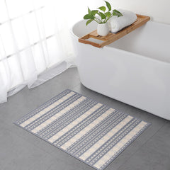 Rugs Depot Cotton Living Room - Washable Rug - Area Rug - Non-Slip Rugs Carpet - 100% Cotton - Vintage Rug for Living Room Bedroom Kitchen - Kid and Pet Friendly Rug - Boho Rug (GREY RUG, 80X150 CM)