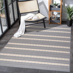 Rugs Depot Cotton Living Room - Washable Rug - Area Rug - Non-Slip Rugs Carpet - 100% Cotton - Vintage Rug for Living Room Bedroom Kitchen - Kid and Pet Friendly Rug - Boho Rug (GREY RUG, 80X150 CM)