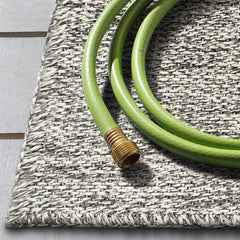 RUGS DEPOT Indoor and Outdoor Rug for Kitchen Living Room Backyard, Deck, Picnic, Beach, Caravans and Camping | Water and UV Resistant | Low Pile (Grey White, 120X180 CM)