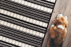 Rugs Depot Cotton Living Room - Washable Rug - Area Rug - Non-Slip Rugs Carpet - 100% Cotton - Vintage Rug for Living Room Bedroom Kitchen - Kid and Pet Friendly Rug - Boho Rug (GREY RUG, 80X150 CM)