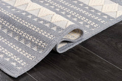 Rugs Depot Cotton Living Room - Washable Rug - Area Rug - Non-Slip Rugs Carpet - 100% Cotton - Vintage Rug for Living Room Bedroom Kitchen - Kid and Pet Friendly Rug - Boho Rug (GREY RUG, 80X150 CM)