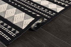 Rugs Depot Cotton Living Room - Washable Rug - Area Rug - Non-Slip Rugs Carpet - 100% Cotton - Vintage Rug for Living Room Bedroom Kitchen - Kid and Pet Friendly Rug - Boho Rug (GREY RUG, 80X150 CM)