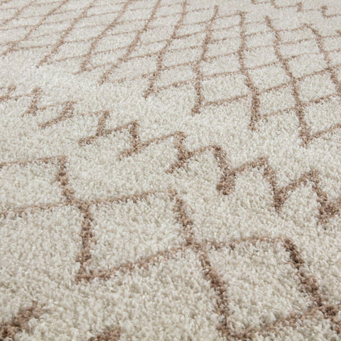Moroccan Ivory Beige Shaggy Rug | 930