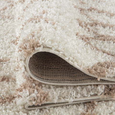 Moroccan Ivory Beige Shaggy Rug | 930