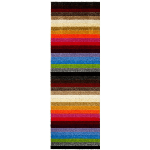 Linea Rainbow Striped Washable Rugs & Runners