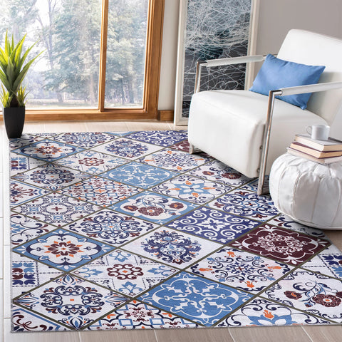 Rugs Depot Modern Beige Floral Washable Rug Design 4002