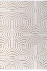 Rugs Depot Cream Modern Boyut BY001 Area Rug – Polypropylene and Polyester, Non‑Shed, Easy‑Clean, Durable | Bedroom, Study, Kids Room, Entryway