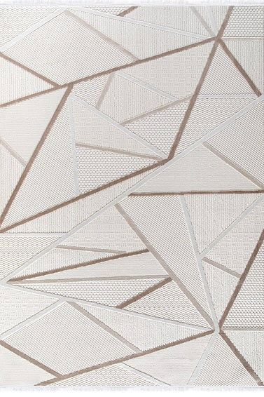 Rugs Depot Cream Modern Boyut BY005 Area Rug – Polypropylene and Polyester, Non‑Shed, Easy‑Clean, Durable | Bedroom, Study, Kids Room, Entryway