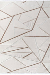 Rugs Depot Cream Modern Boyut BY005 Area Rug – Polypropylene and Polyester, Non‑Shed, Easy‑Clean, Durable | Bedroom, Study, Kids Room, Entryway