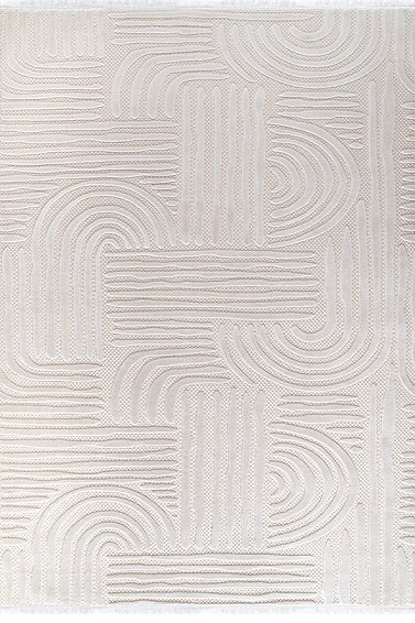 Rugs Depot Cream Modern Boyut BY007 Area Rug – Polypropylene and Polyester, Non‑Shed, Easy‑Clean, Durable | Bedroom, Study, Kids Room, Entryway