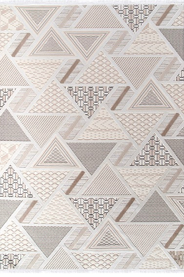 Rugs Depot Cream Modern Boyut BY008 Area Rug – Polypropylene and Polyester, Non‑Shed, Easy‑Clean, Durable | Bedroom, Study, Kids Room, Entryway