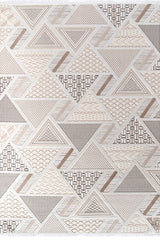 Rugs Depot Cream Modern Boyut BY008 Area Rug – Polypropylene and Polyester, Non‑Shed, Easy‑Clean, Durable | Bedroom, Study, Kids Room, Entryway