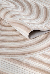 Rugs Depot Cream Modern Boyut BY001 Area Rug – Polypropylene and Polyester, Non‑Shed, Easy‑Clean, Durable | Bedroom, Study, Kids Room, Entryway