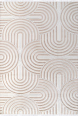 Rugs Depot Cream Modern Boyut BY001 Area Rug – Polypropylene and Polyester, Non‑Shed, Easy‑Clean, Durable | Bedroom, Study, Kids Room, Entryway