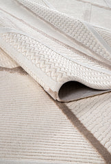 Rugs Depot Cream Modern Boyut BY005 Area Rug – Polypropylene and Polyester, Non‑Shed, Easy‑Clean, Durable | Bedroom, Study, Kids Room, Entryway