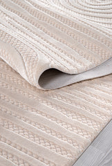 Rugs Depot Cream Modern Boyut BY007 Area Rug – Polypropylene and Polyester, Non‑Shed, Easy‑Clean, Durable | Bedroom, Study, Kids Room, Entryway