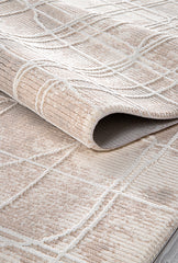 Rugs Depot Cream Modern Boyut BY009 Area Rug – Polypropylene and Polyester, Non‑Shed, Easy‑Clean, Durable | Bedroom, Study, Kids Room, Entryway