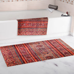 Rugs Depot NL1007 – Machine Washable Tribal Diamond Rug | Multicolor Striped Kilim-Inspired Carpet for Living Room, Bedroom & Dining