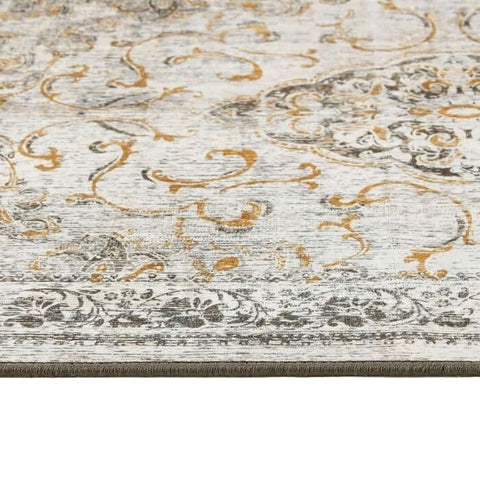 Eco-Washable Cream Rug Vintage Design