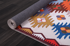 Rugs Depot NH303 – Machine Washable Multicolor Kilim Rug | Traditional Anatolian Geometric Carpet for Living Room, Bedroom & Dining