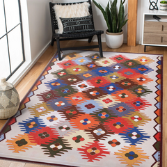 Rugs Depot NH303 – Machine Washable Multicolor Kilim Rug | Traditional Anatolian Geometric Carpet for Living Room, Bedroom & Dining