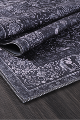 Rugs Depot Tribal Black Geometric Medallion Washable Rug Design 1318