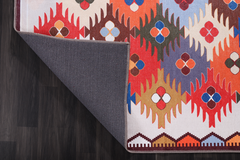 Rugs Depot NH303 – Machine Washable Multicolor Kilim Rug | Traditional Anatolian Geometric Carpet for Living Room, Bedroom & Dining