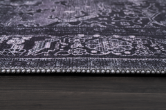 Rugs Depot Tribal Black Geometric Medallion Washable Rug Design 1318