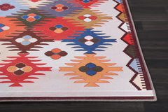 Rugs Depot NH303 – Machine Washable Multicolor Kilim Rug | Traditional Anatolian Geometric Carpet for Living Room, Bedroom & Dining