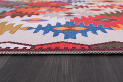 Rugs Depot NH303 – Machine Washable Multicolor Kilim Rug | Traditional Anatolian Geometric Carpet for Living Room, Bedroom & Dining