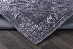 Rugs Depot Tribal Black Geometric Medallion Washable Rug Design 1318