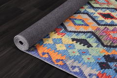 Rugs Depot NH1314 – Machine Washable Multicolor Kilim Rug | Tribal Diamond Geometric Carpet for Living Room, Bedroom & Dining