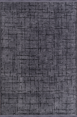 Gray area rug with geometric pattern
