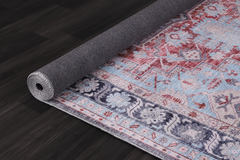 Rugs Depot Bohemian Grey Striped Washable Rug Design K1