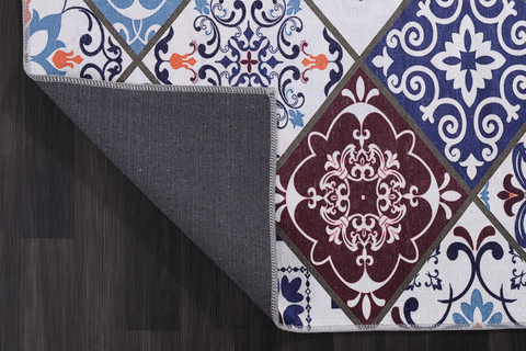 Rugs Depot Modern Beige Floral Washable Rug Design 4002