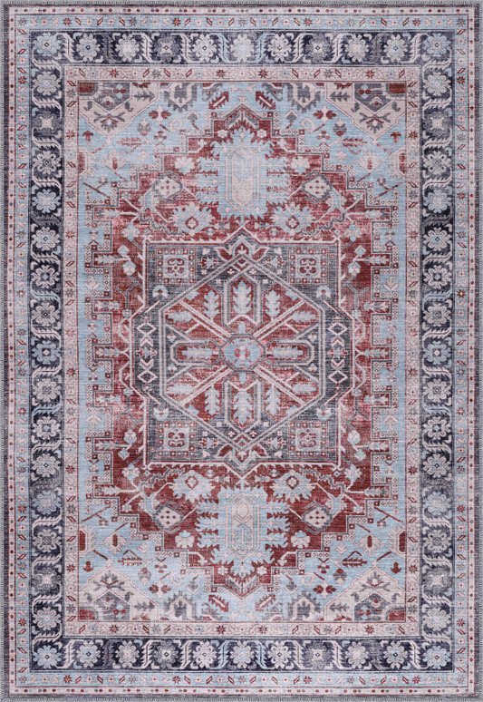 Rugs Depot Bohemian Grey Striped Washable Rug Design K1