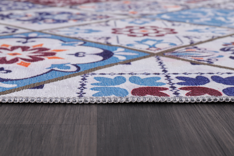 Rugs Depot Modern Beige Floral Washable Rug Design 4002