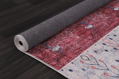 Rugs Depot NH1339 – Machine Washable Gabbeh Rug | Tribal Striped Oriental Carpet with Symbolic Motifs for Living Room, Bedroom & Dining