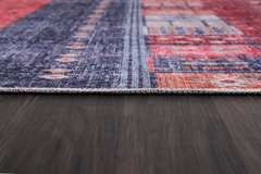 Rugs Depot NH1339 – Machine Washable Gabbeh Rug | Tribal Striped Oriental Carpet with Symbolic Motifs for Living Room, Bedroom & Dining