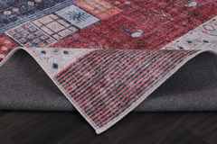 Rugs Depot NH1339 – Machine Washable Gabbeh Rug | Tribal Striped Oriental Carpet with Symbolic Motifs for Living Room, Bedroom & Dining