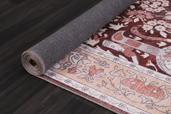 Rugs Depot Traditional Blue Abstract Washable Rug Design R4