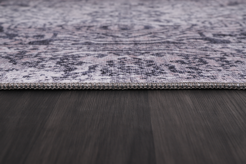 Rugs Depot Traditional Blue Abstract Washable Rug Design 1338