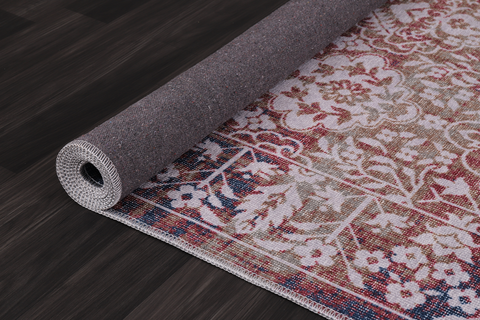 Rugs Depot Kilim Red Medallion Washable Rug Design 1486